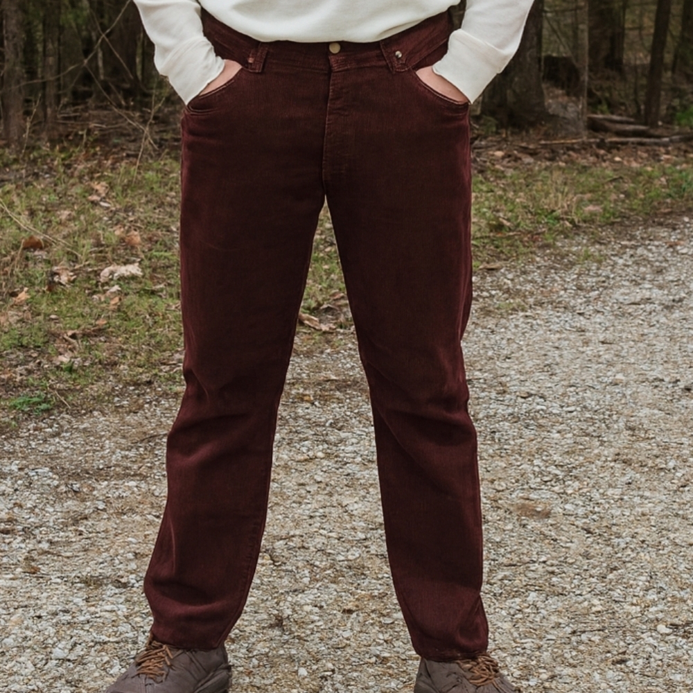 Lee Corduroy Pants Mens Size 31 X 32 Cranberry